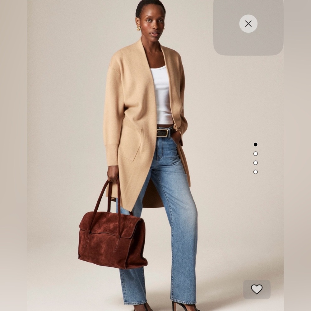 J. Crew long Tan Women's Cardigan NWT